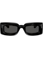 Michael Kors St. Tropez Thick Square Frame Sunglasses - Black