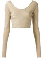 Amir Slama - Cropped Bikini Top - Women - Elastodiene - P, Nude/neutrals, Elastodiene