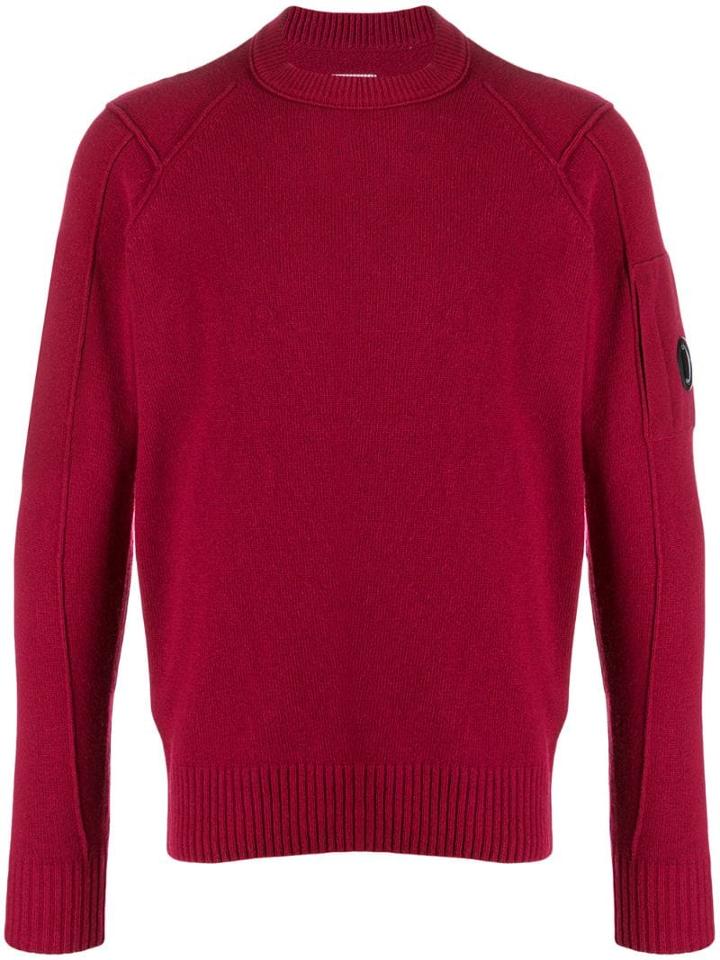 Cp Company Round Neck Jumper - Red