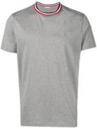 Moncler Contrast Collar Short Sleeve T-shirt - Grey