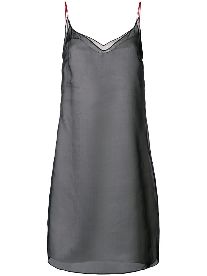 Maison Margiela Sheer Camisole Shift Dress - Black