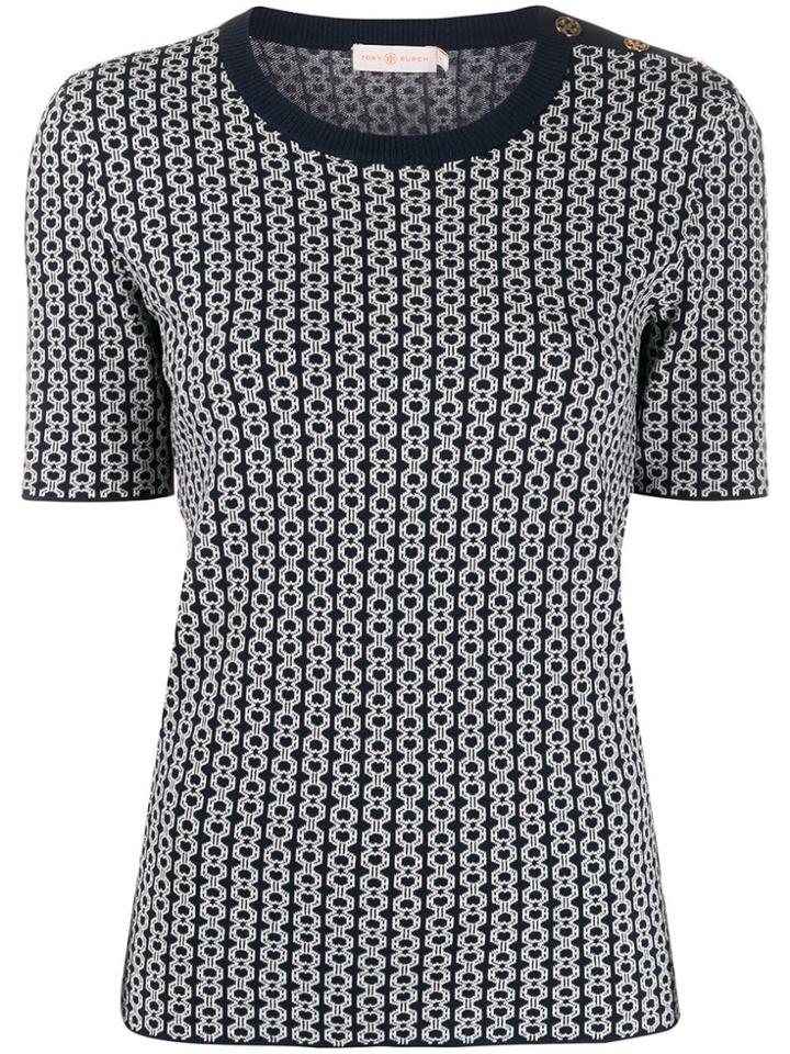 Tory Burch Gemini Link Knit Top - Blue