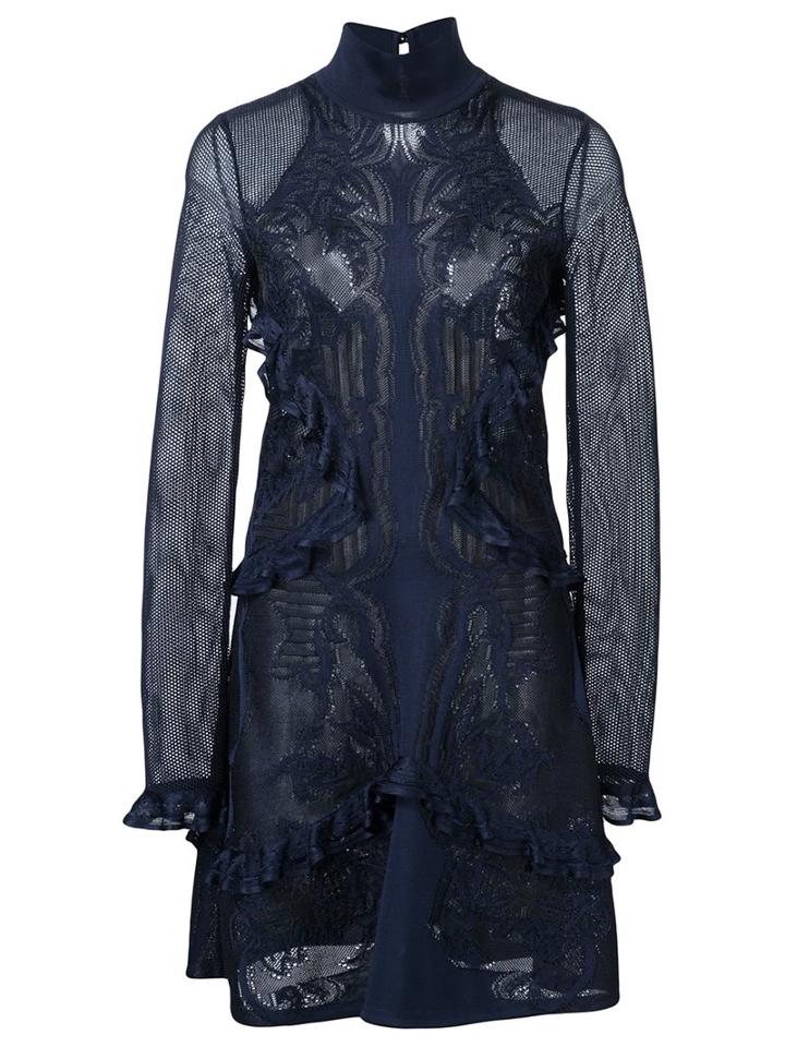 Roberto Cavalli Ruffle Fringe Mini Dress