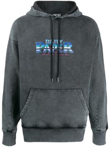 Daily Paper Logo Print Hoodie - Grey