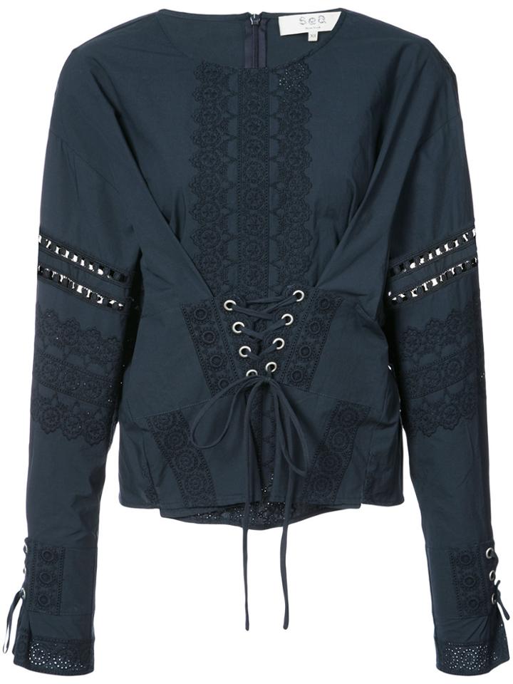 Sea Corset Shirt - Blue