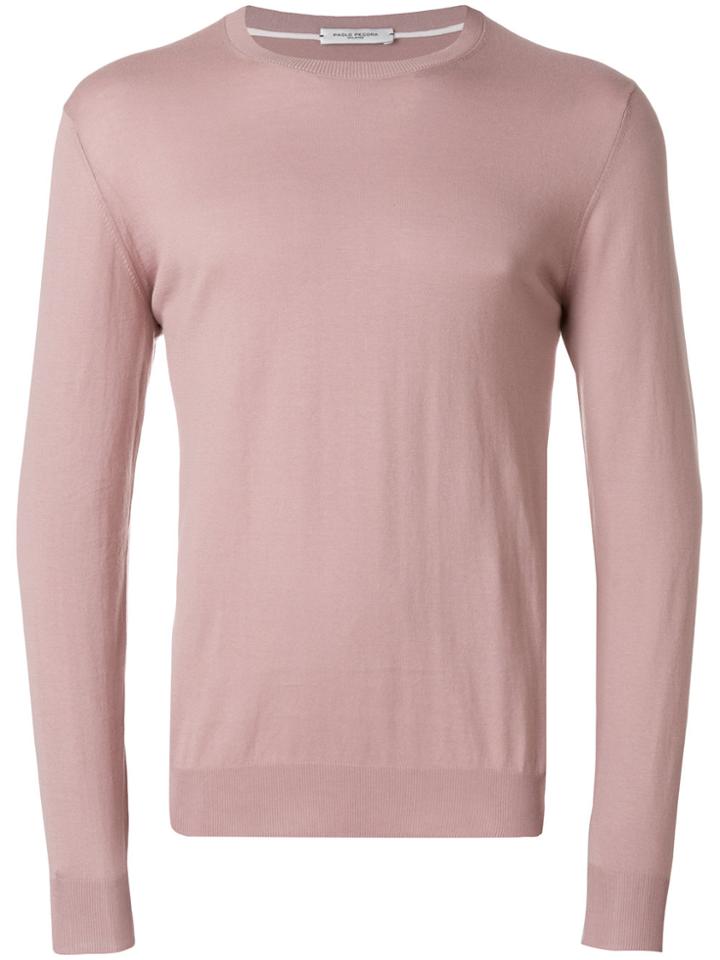 Paolo Pecora Crew Neck Sweater - Pink & Purple