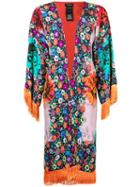 Etro Floral Print Poncho - Yellow