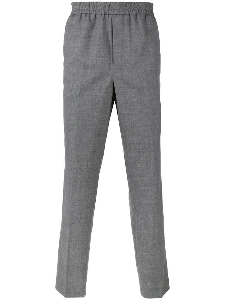 Ami Alexandre Mattiussi - Elasticated Waist Trousers - Men - Polyester/spandex/elastane/wool - 44, Grey, Polyester/spandex/elastane/wool