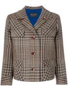 Etro Houndstooth And Check Blouson Jacket - Brown