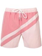 Katama - Panel Shorts - Men - Polyester - 38, Pink/purple, Polyester