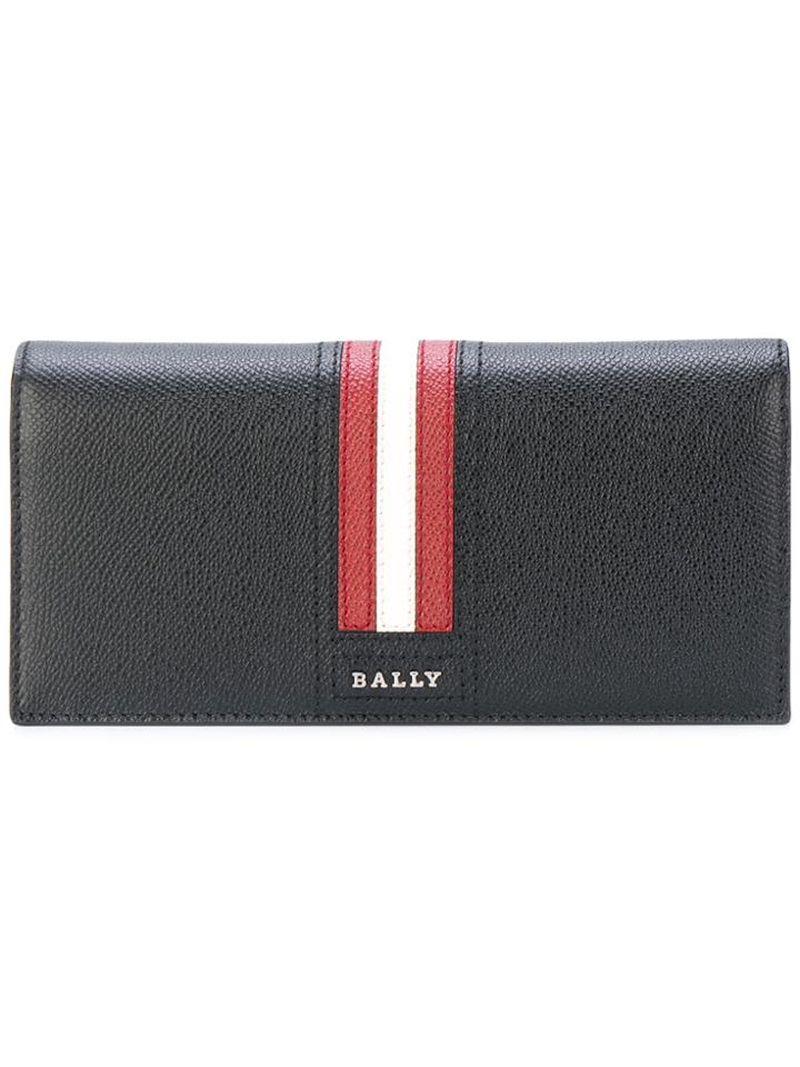 Bally Stripe Continental Wallet - Black