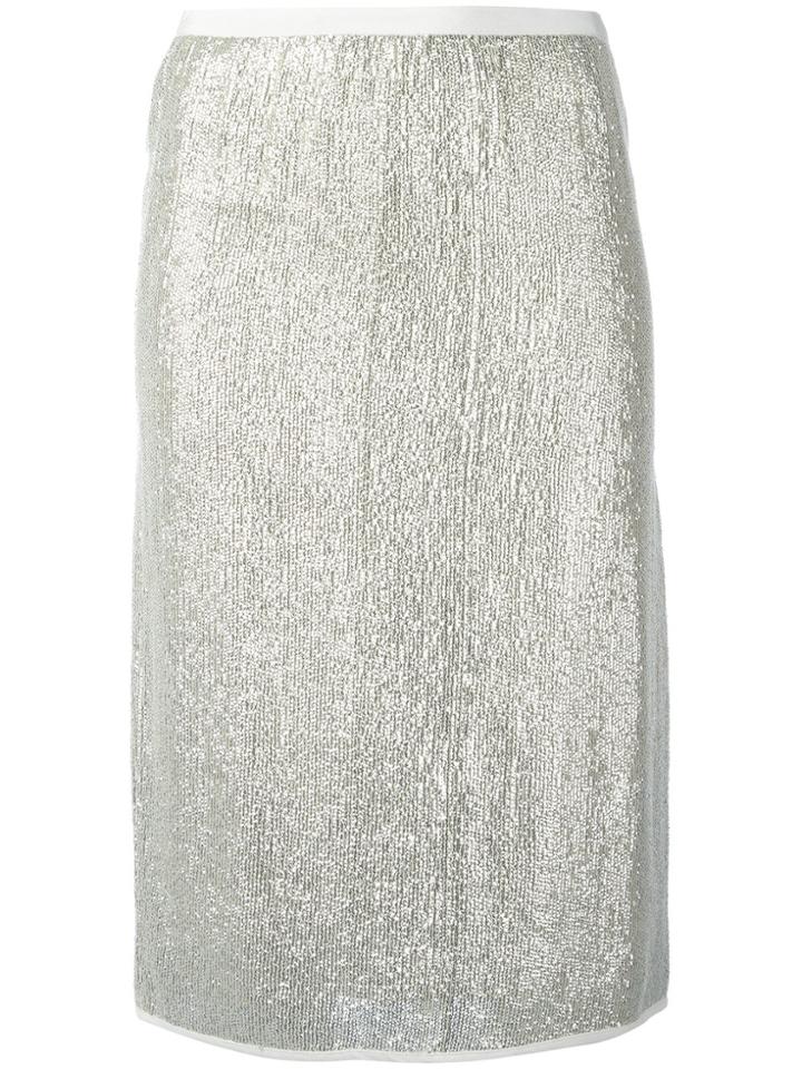 Vanessa Bruno Metallic Knit Skirt