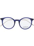 Montblanc Round Frame Glasses - Blue