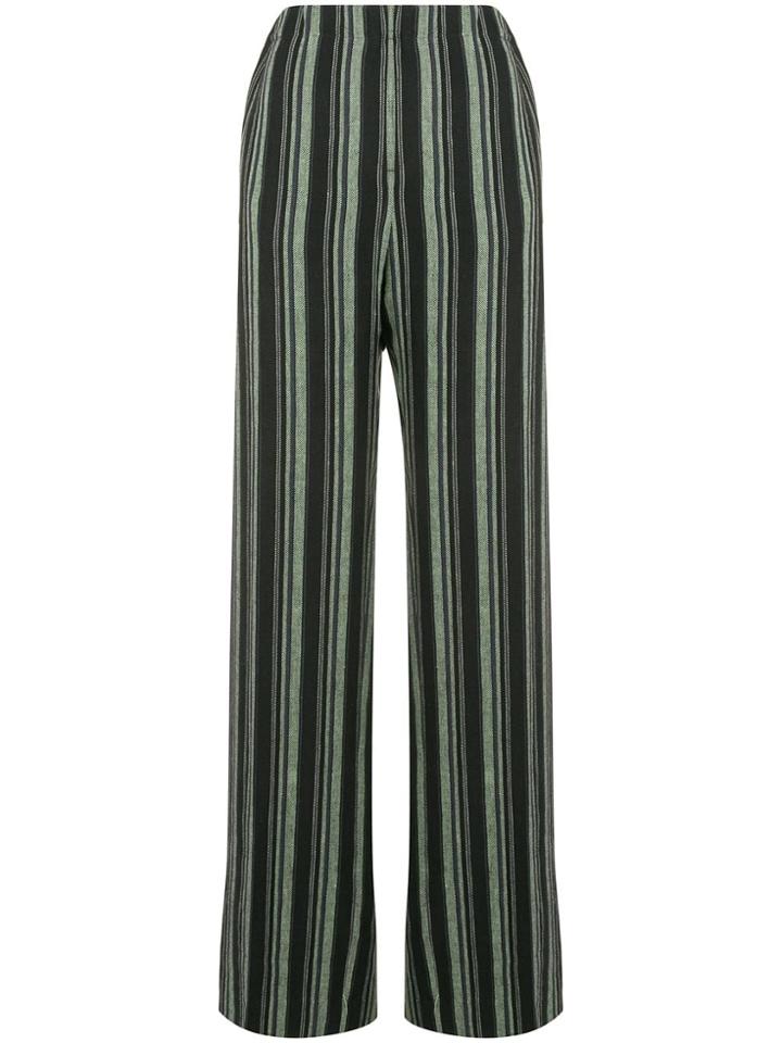 Golden Goose Deluxe Brand Wide Leg Striped Trousers - Black