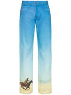 Calvin Klein Jeans Est. 1978 Printed Straight Leg Jeans - Blue