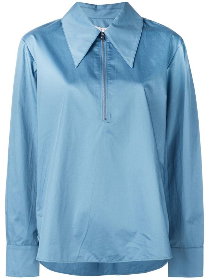Tibi Zip Front Shirt - Blue