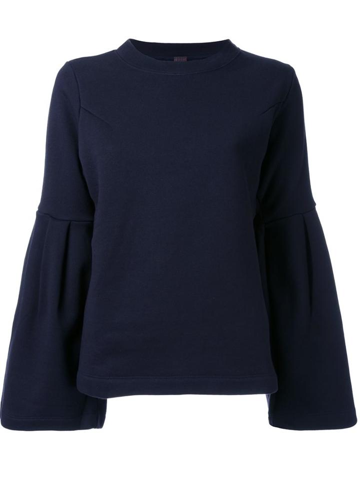 Miharayasuhiro Bell Sleeve Sweatshirt, Women's, Size: 38, Blue, Cotton