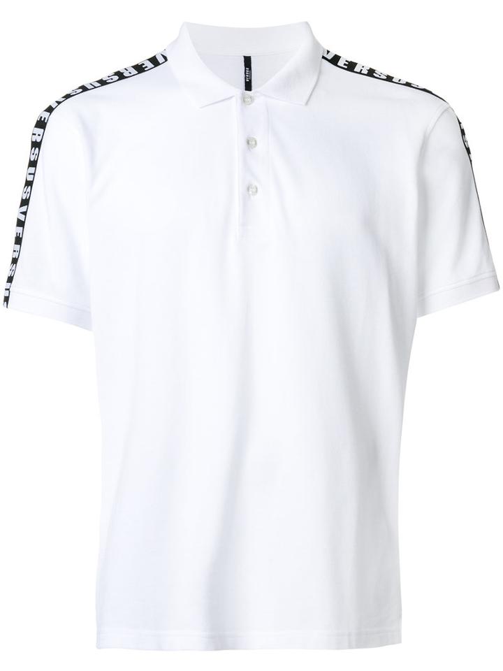 Versus - Logo Polo Shirt - Men - Cotton/polyamide/polyester/spandex/elastane - Xl, White, Cotton/polyamide/polyester/spandex/elastane