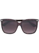 Gucci Eyewear Oversize Gradient Square Sunglasses - Black