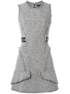 Alexander Wang Tweed Peplum Dress, Women's, Size: 8, Black, Cotton/acrylic/nylon/other Fibres