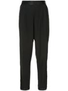 Fleur Du Mal High-waisted Tailored Trousers - Black