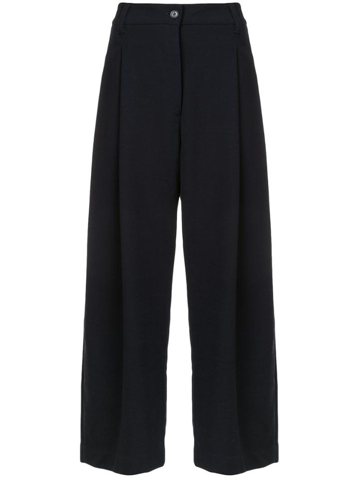 Studio Nicholson Wide Leg Cropped Pants - Blue