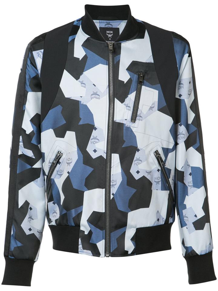 Christopher Raeburn Geometric Bomber Jacket - Blue