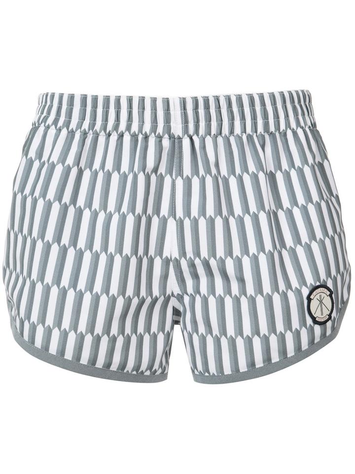 Katama - Striped Shorts - Men - Polyester - 32, Brown, Polyester