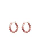Holly Ryan Pink Agate Hoop Earrings