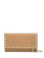 Valentino Valentino Garavani Rockstud Chain In Wallet - Brown
