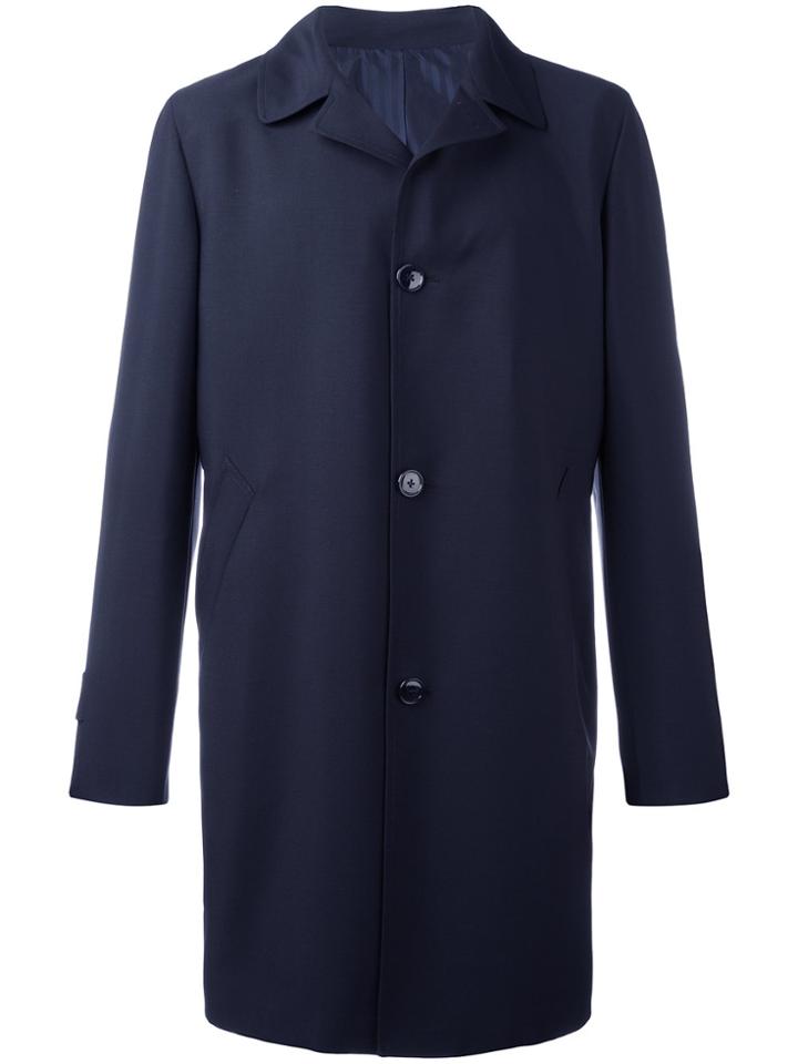 Mp Massimo Piombo Single-breasted Raincoat - Blue