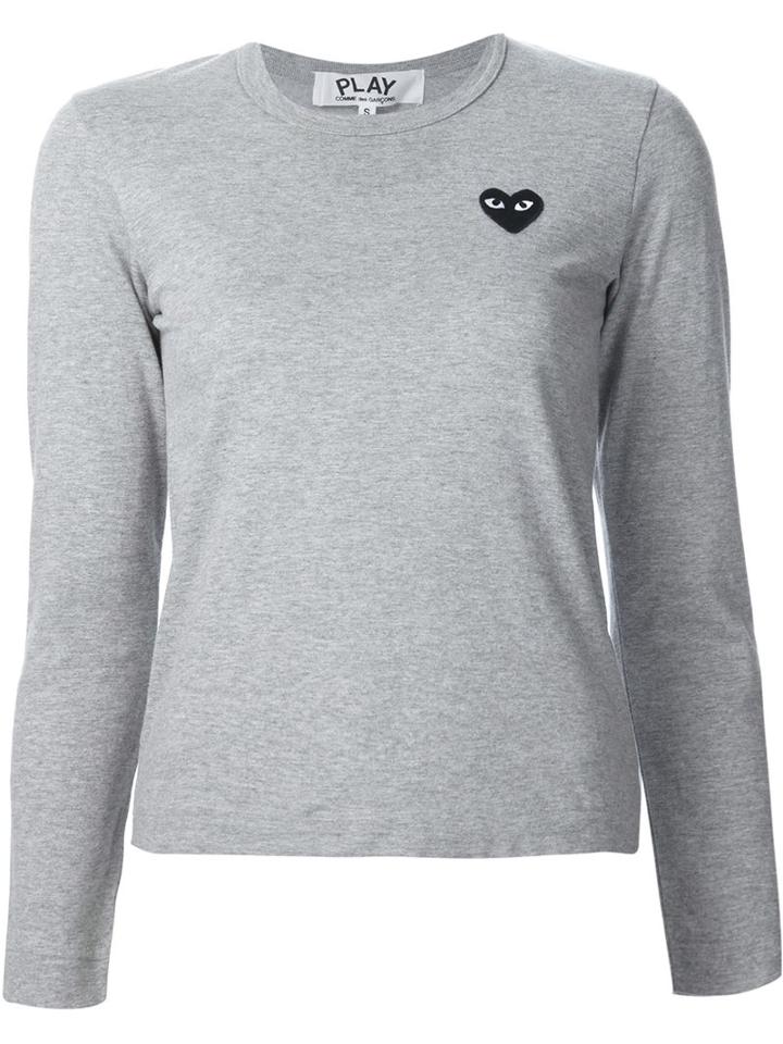 Comme Des Garçons Play Chest Patch Longsleeved T-shirt