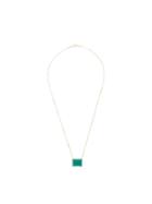 Aliita Square Agate Pendant Necklace - J1000 Yellow Gold