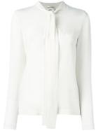 Erika Cavallini Tied Neck Shirt, Women's, Size: 40, Nude/neutrals, Silk