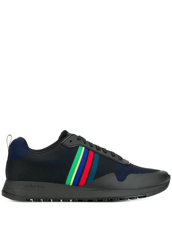 Ps Paul Smith Stripe Logo Sneakers - 79 - Black