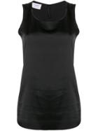 Snobby Sheep Sleeveless Silk Top - Black