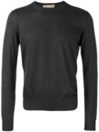 Cruciani Crew Neck Sweater, Men's, Size: 52, Grey, Cashmere