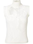 Ermanno Scervino Lace Inserts Knit Top - White