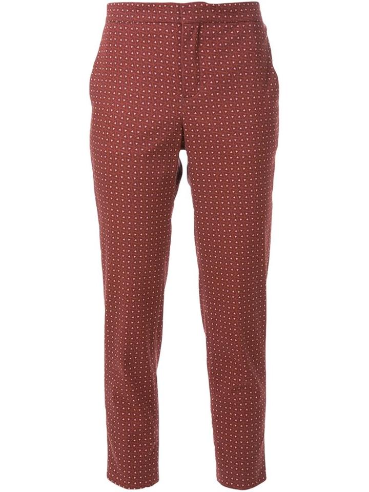 Scanlan Theodore Diamond Print Atelier Trousers, Women's, Size: 8, Red, Viscose