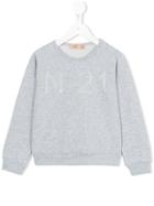 No21 Kids Logo Sweatshirt, Girl's, Size: 10 Yrs, Grey