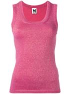 M Missoni Sparkly Knit Vest, Women's, Size: 42, Pink/purple, Polyamide/metallic Fibre