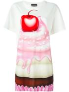 Boutique Moschino Cream And Cherry Print T-shirt