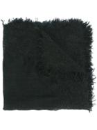 Faliero Sarti Raw Edge Scarf, Men's, Black, Silk/nylon/polyester/virgin Wool