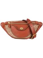 Coach Zip Front Snap Belt Bag - Brown
