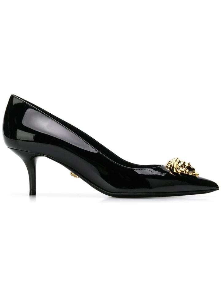Versace Medusa Pointed Pumps - Black
