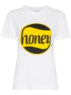 Ganni Honey Print Cotton T Shirt - White