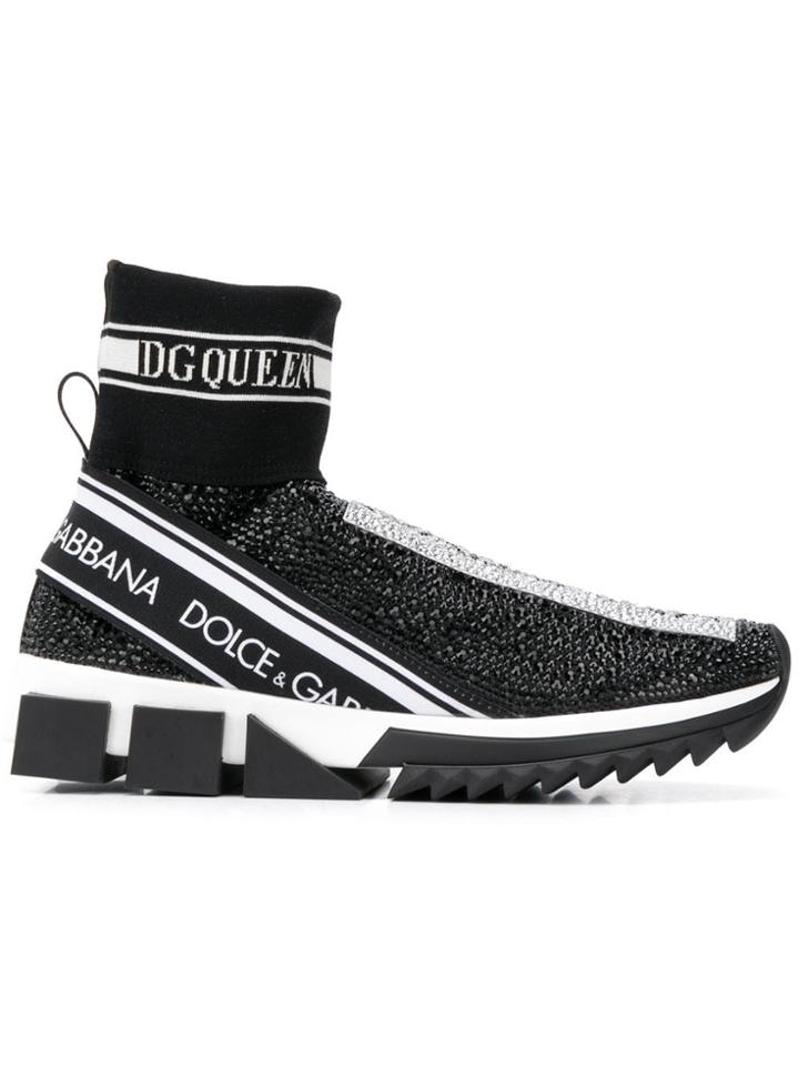 Dolce & Gabbana Sock-style Sneakers - Black