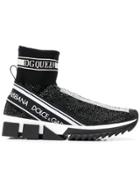 Dolce & Gabbana Sock-style Sneakers - Black