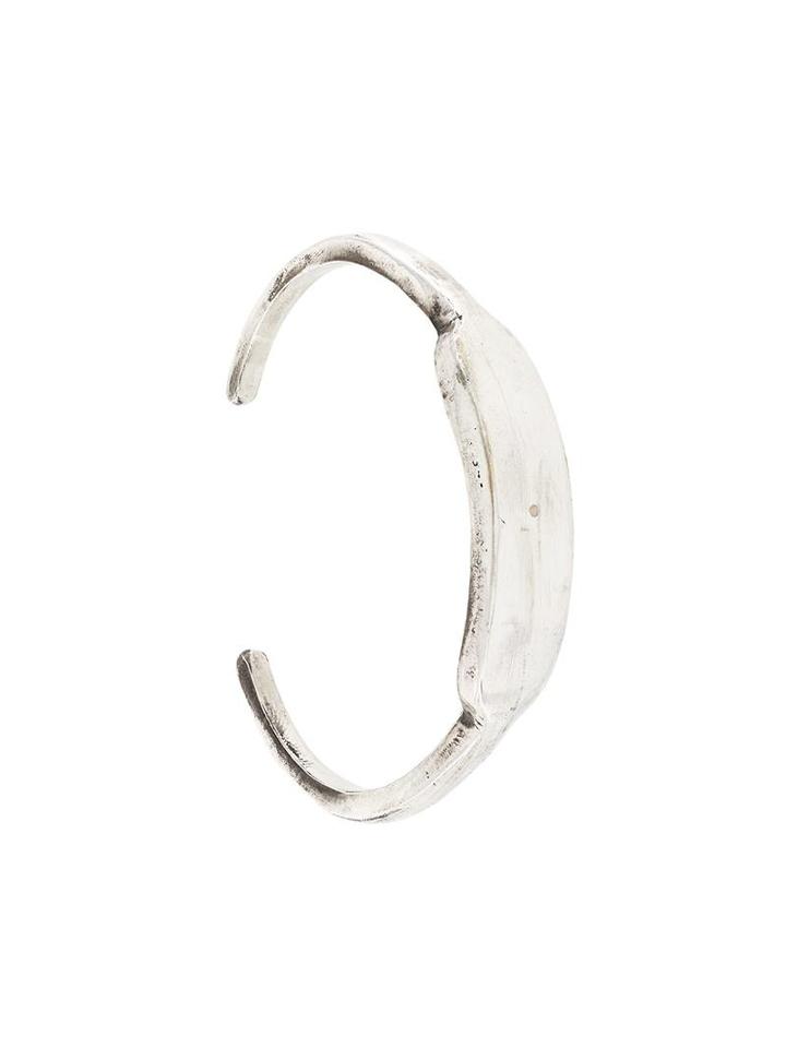 Henson Large Carved Id Cuff, Men's, Size: Medium, Metallic