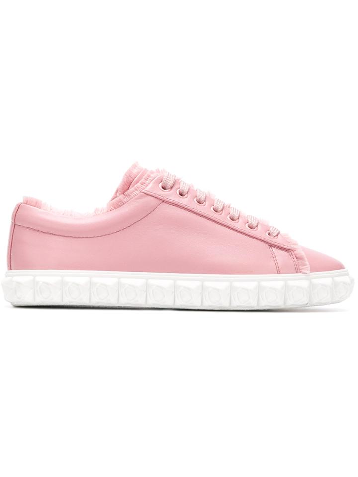 Stuart Weitzman Embellished Sole Sneakers - Pink & Purple